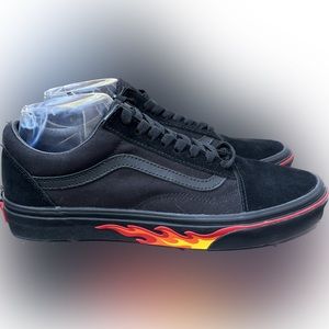 Vans Old Skool Flame Wall Black 🔥 Men's Size 8.5